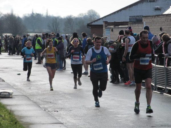 Carol Beattie on the finish straight