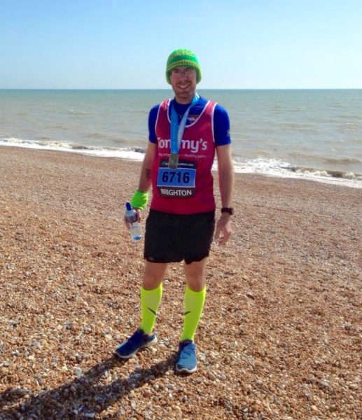 Peter Macqueen after the Brighton Marathon