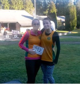 Nicole Brown and Nesta Humphries at Kieder 50k Trail Race