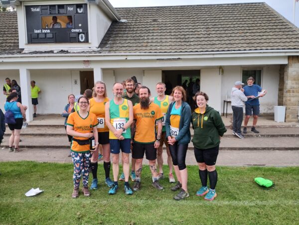 8 Striders assemble after Silkstone Shuffle 2023 race 1