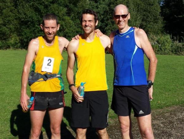 Ben Heller, Alistair Lawson and Steve Haake pose for a photo at the 2013 Sheffield Way Ultra