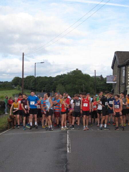 Runners lining up on the start line